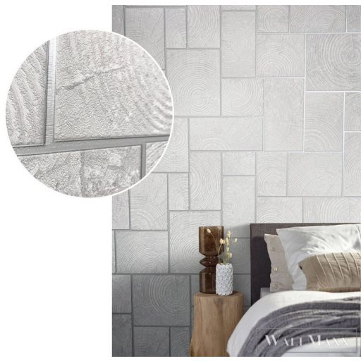 MARBURG Natural Opulence 33226 szürke intarzia mintás Modern tapéta