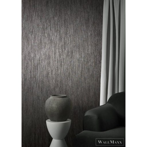 MARBURG Natural Opulence 33250 fekete Textil mintás Modern vlies tapéta