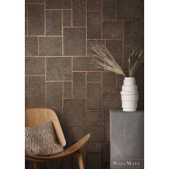   MARBURG Natural Opulence 33251 barna intarzia mintás Modern tapéta