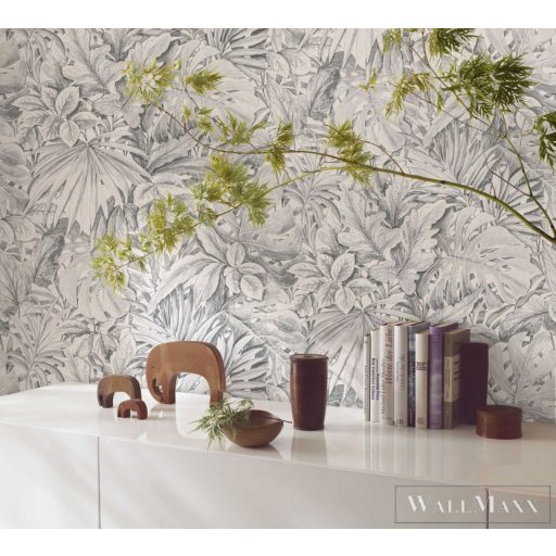 Marburg Botanica 33308 Natúra szürke filodendron mintás tapéta