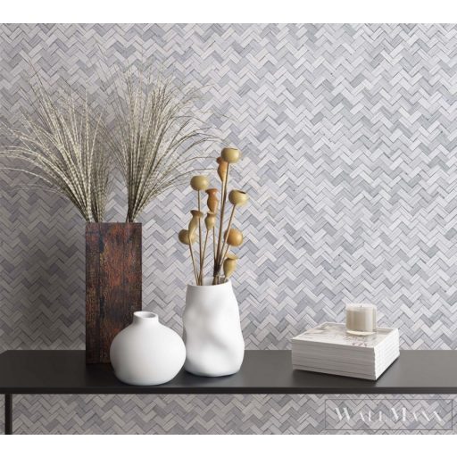 Marburg Botanica 33314 Modern szürke gyékény mintás tapéta