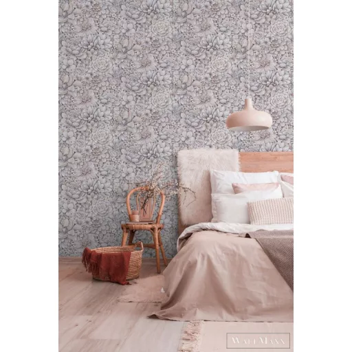 Marburg Botanica 33954 Romantikus piros virág mintás tapéta