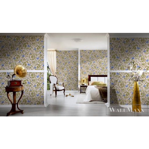 AS CREATION VERSACE 3 2022 34325-6 KÉK PILLANGÓS TAPÉTA