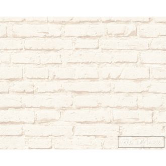 AS CREATION fehér/beige tégla mintás tapéta 34399-1