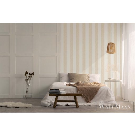 MARBURG Shades Iconic 34413 bézs-fehér csíkos Uni tapéta
