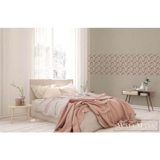 MARBURG Shades Iconic 34469 bézs-szürke térhatású Modern bordűr