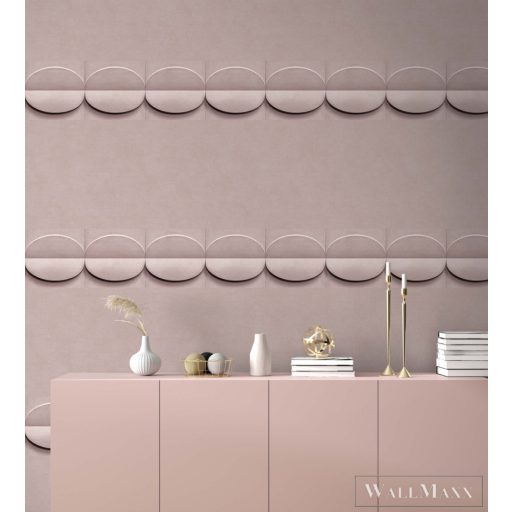 MARBURG Shades Iconic 34494 bézs-vörös térhatású Modern bordűr