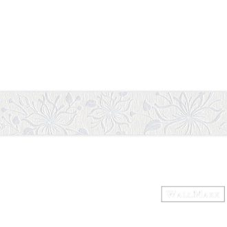   AS CREATION Only Borders 34663-6 fehér virág mintás modern bordűr