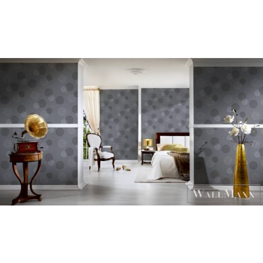 AS CREATION Casual Living 34771-3 szürke pöttyös grafikai tapéta