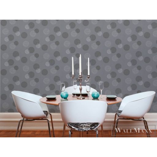AS CREATION Casual Living 34771-3 szürke pöttyös grafikai tapéta