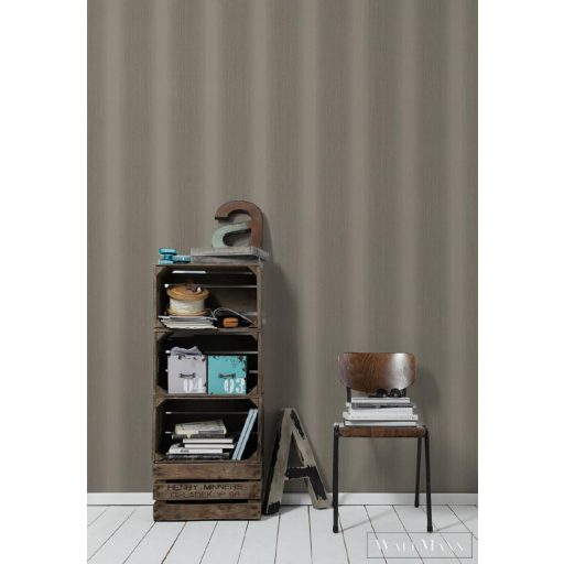 AS CREATION 34861-3 barnás-fémes hatású csíkos tapéta