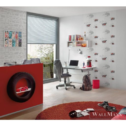AS CREATION Helikopteres tűzoltó mintás vlies gyermek tapéta 35813-1