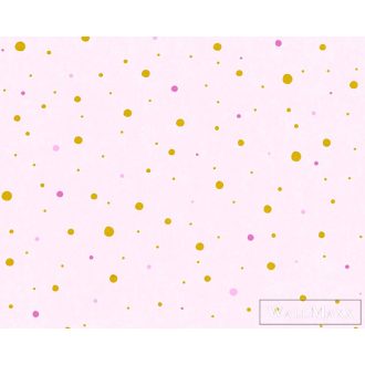 AS CREATION rózsaszín pöttyös tapéta 35839-1
