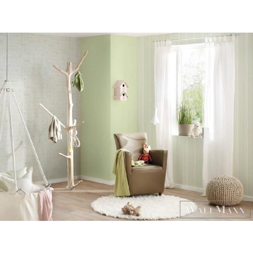 AS CREATION zöldes felíratos tapéta 35847-2