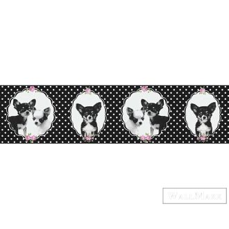 AS CREATION sötét kutyás bordűr 35850-1