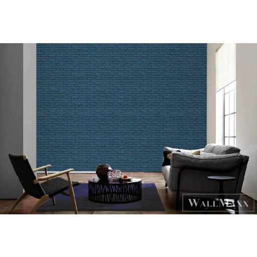 AS CREATION ATTRAKTIVE 35856-1 KÉK TÉGLAMINTÁS TAPÉTA