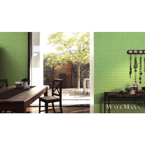 AS CREATION zöld tégla tapéta 35981-3