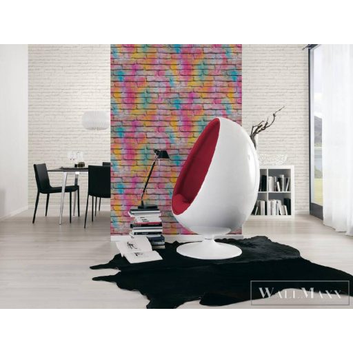 AS CREATION 36100-1 színes téglamintás tapéta