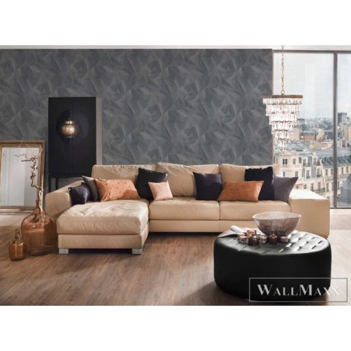 AS CREATION Elements 36133-3 fekete intarzia famintás tapéta