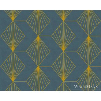   AS CREATION French Affair 36156-1 kék geometrikus grafikai tapéta