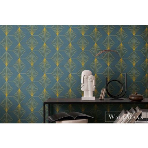 AS CREATION French Affair 36156-1 kék geometrikus grafikai tapéta