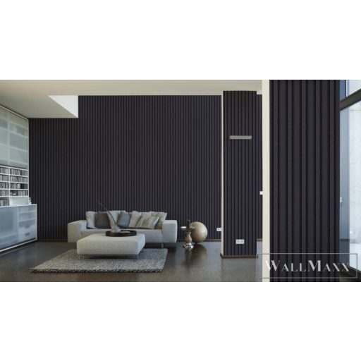 AS CREATION Black is Beautiful 36167-3 sötét csíkos modern tapéta