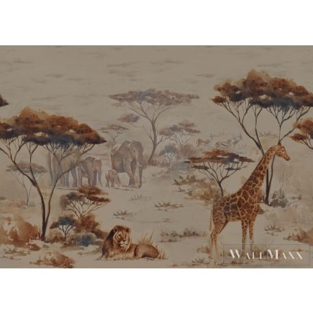 RASCH African Queen III 363692 barna szafari mintás Elegáns digitális panel