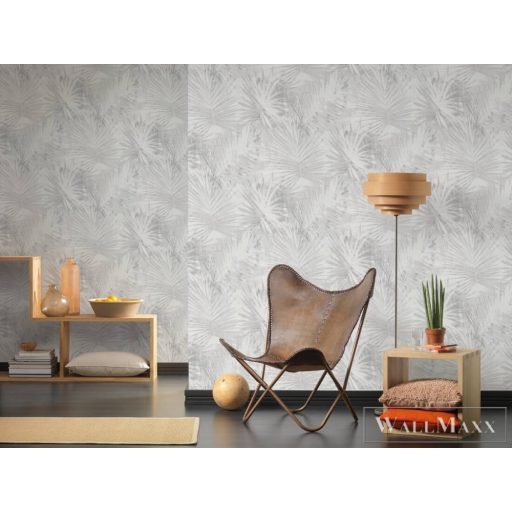 AS CREATION Attractive 2 36385-1 krémszínű levél mintás elegáns tapéta