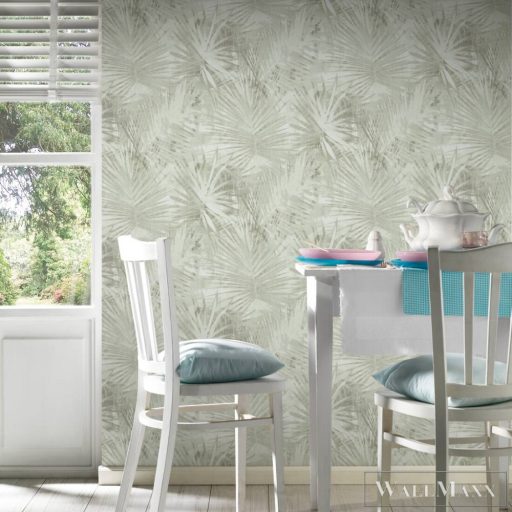 AS CREATION Attractive 2 36385-4 krémszínű levél mintás elegáns tapéta