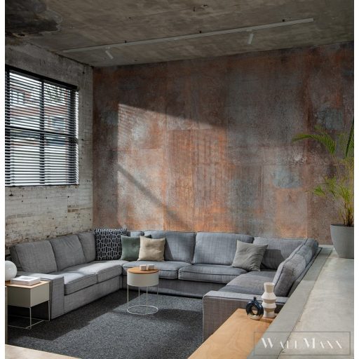 RASCH Factory V 364231 barna fémlemez mintás Ipari digitális panel