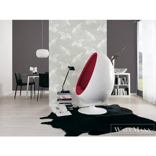 AS CREATION 36631-1 szürke alapon gólya mintás tapéta