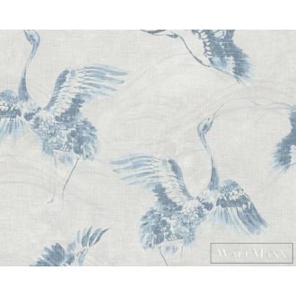 AS CREATION 36631-2 szürke alapon kék gólyák