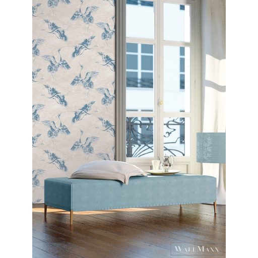 AS CREATION 36631-2 szürke alapon kék gólyák