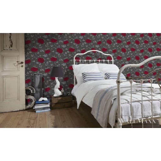 AS CREATION 36695-7 ezüst-fekete-piros árnyalat,metall effekt