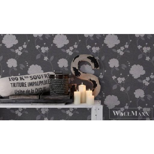 AS CREATION 36701-2 szürke-ezüst virágmintás tapéta