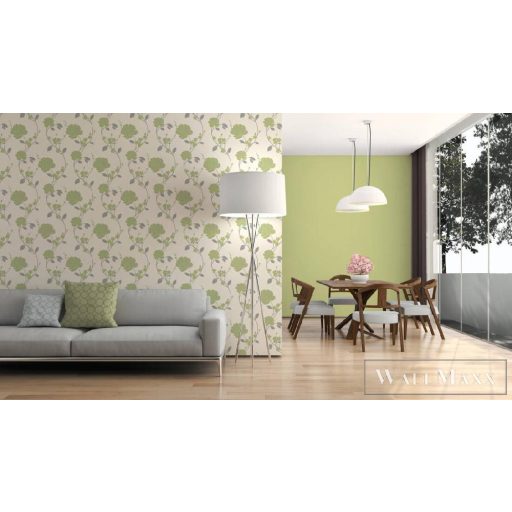 AS CREATION 36701-5 zöldes virágok, világos alapon