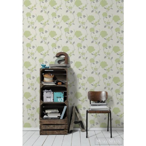 AS CREATION 36701-5 zöldes virágok, világos alapon