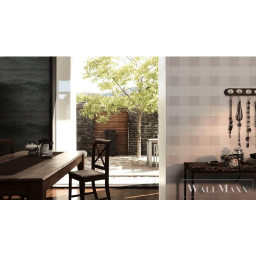 AS CREATION 36715-1 szürke/fehér kockás tapéta