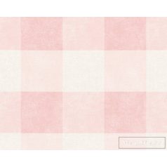 AS CREATION 36715-2 rózsaszín/fehér kockás tapéta
