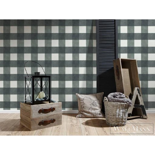 AS CREATION 36715-4 szürke/fehér kockás tapéta