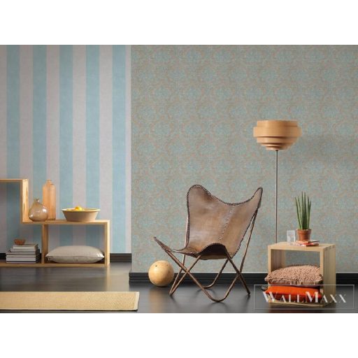 AS CREATION 36718-3 világos kék szürke csíkos tapéta