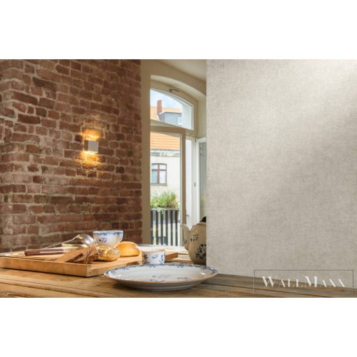 AS Creation Desert Lodge 3672-04 bézs, törtfehér Textil mintás Design vlies tapéta