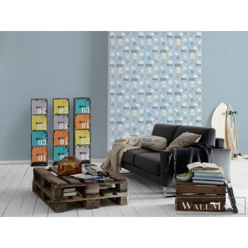 AS CREATION 36755-1 kék alapon kutyák