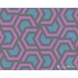 AS CREATION 36760-1 lila/kék/sötétszürke