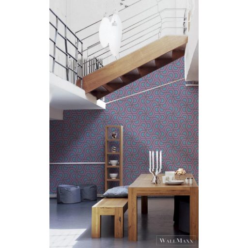 AS CREATION 36760-1 lila/kék/sötétszürke