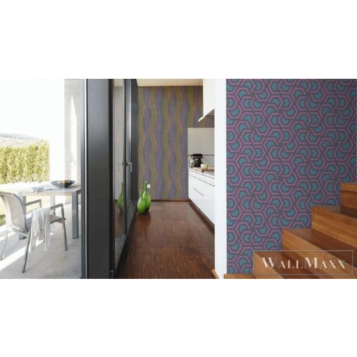 AS CREATION 36760-1 lila/kék/sötétszürke