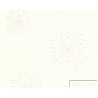   AS CREATION 36784-3 fehér alap-fémesen ezüstös díszítés