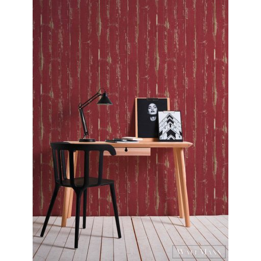AS CREATION 36856-1 bordó piros deszkamintás tapéta