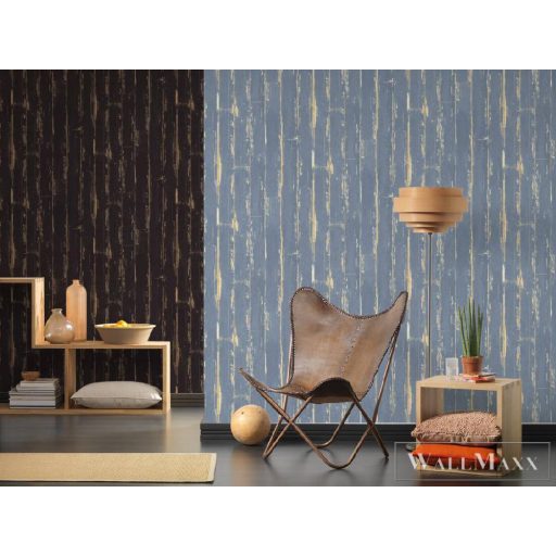 AS CREATION 36856-3 kékre festett kopott deszka