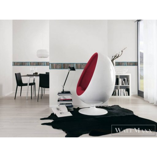 AS CREATION Only Borders 36860-1 kék kerítés mintás modern bordűr